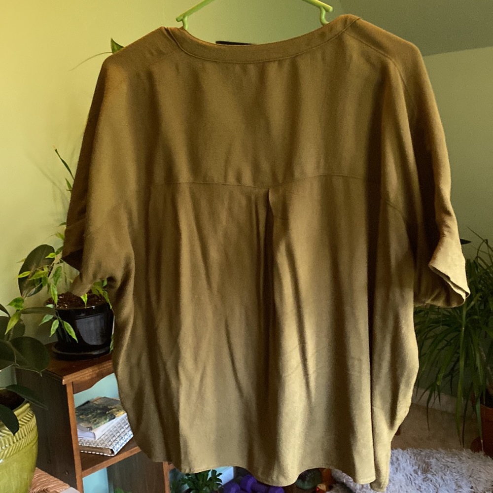Army Green Light Weight Button Down - image 2